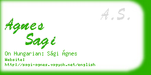 agnes sagi business card